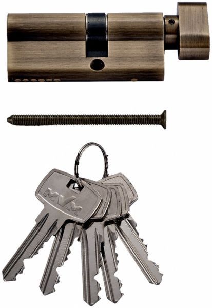 Циліндр MVM Р6Е 40x30 ключ-вороток 70 мм стара бронза