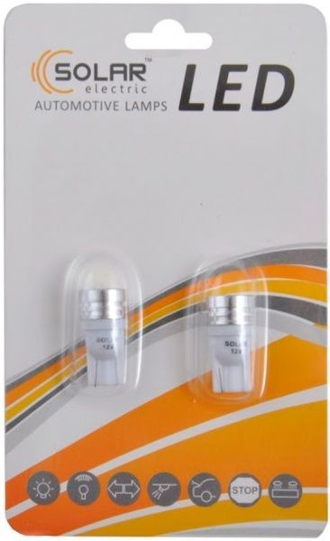 Лампа светодиодная LED Solar 1SMD 1W white LS241_B2 T10 W2.1x9.5d 12 В