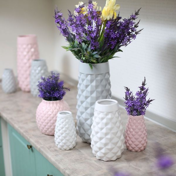 Ваза керамічна пудрова JOL16038-3 10х16 см Herisson