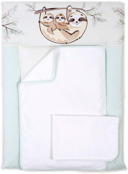 Сповивальний матрацик Lazy sloth Baby Veres 50х70 біло-блакитний 426.9 