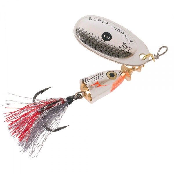 Блесна Blue Fox BFX 3 SSDX VIBRAX FOXTAIL, 6см 8 г silver