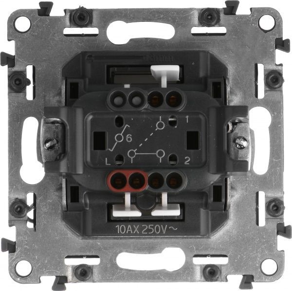 Выключатель проходной одноклавишный Legrand Life без подсветки 10 А 250В кремовый 752506