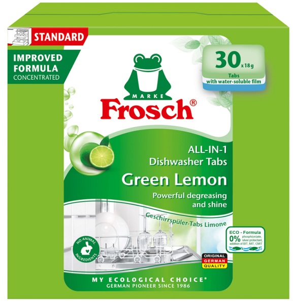 Таблетки для ПММ Frosch Зелёный Лимон 30 шт.