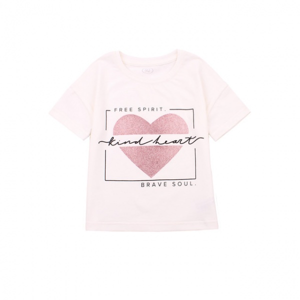 Футболка для дівчаток Фламінго 787-424 р.116 молочний 