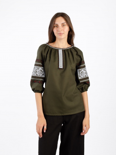 Вышиванка Эдельвика зеленый р. 2XL 171-23/00 