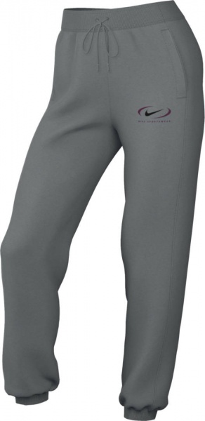 Брюки Nike W NSW PHNX FLC HR OS PANT PRNT FN7716-084 р. XL серый
