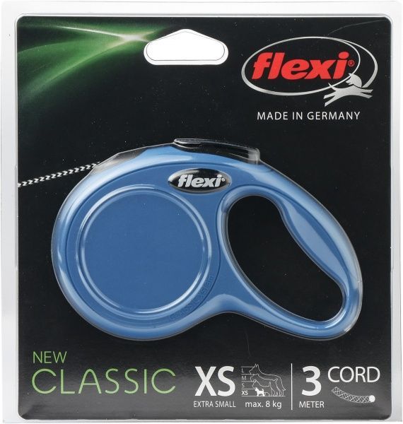 Поводок-рулетка FLEXI Classic XS синий до 8 кг 3 м