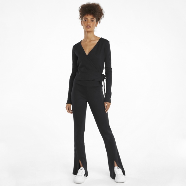 Штани Puma Classics Ribbed Slit Pants 53161401 р. L чорний