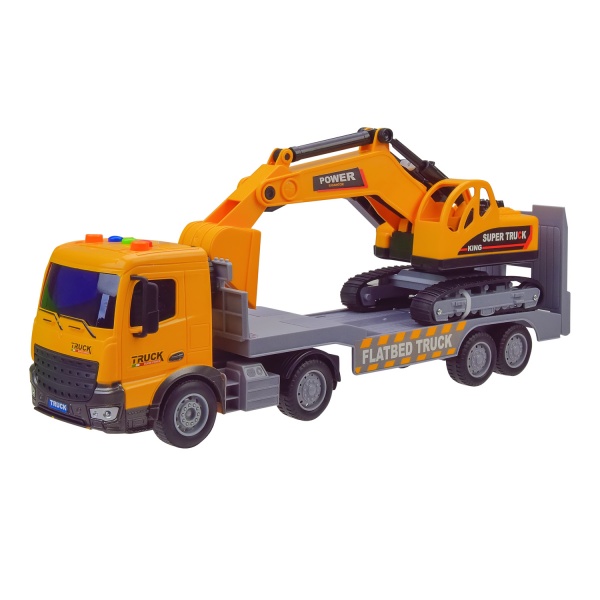 Грузовик Автопром с экскаватором 1:18 RJ3366