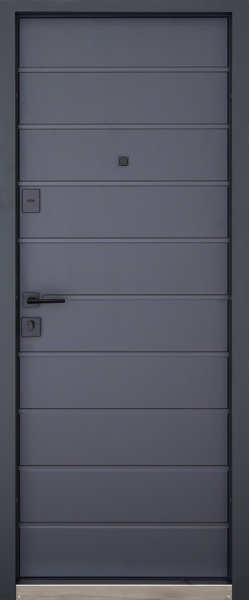 Дверь входная Abwehr КТМ 76 096 П (7021Т+АТЦ) Kale2 NEW ЧФ антрацит / RAL 7024 2050x960 мм правая