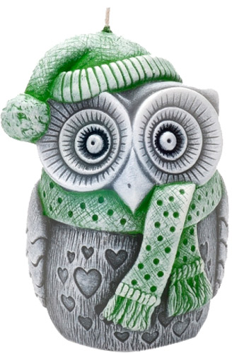 Свеча декоративная Свеча Зимняя сова 10см Bartek Candles