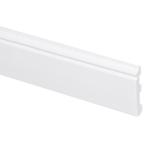 Плинтус Cezar LPS-07 белый 12,9x80x2000 мм 