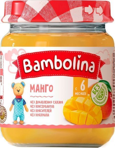 Пюре Bambolina Манго 100 г 4810821024514 