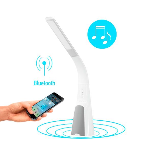 Настольная лампа офисная Intelite WT Sound 9 Вт белый DL7-9W-WT 