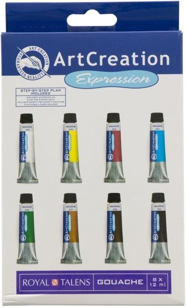 Набір гуашевих фарб 8 кольорів 12 мл 9021608M ArtCreation Royal Talens