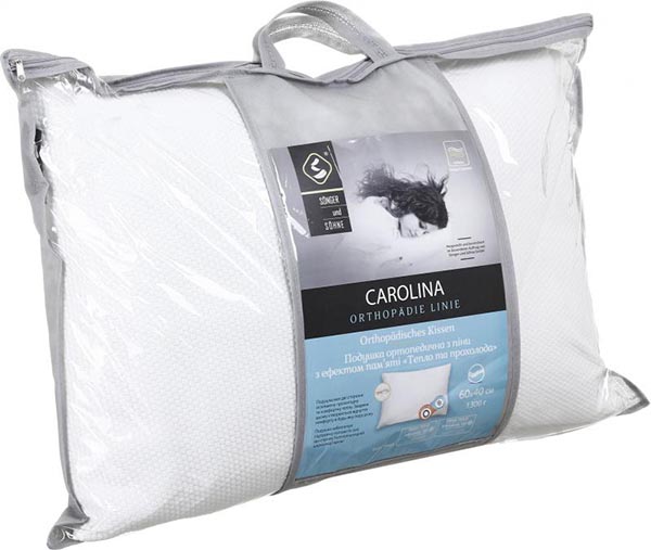 Подушка ортопедическая Тепло и прохлада CAROLINA Frida III 60х40 см Songer und Sohne