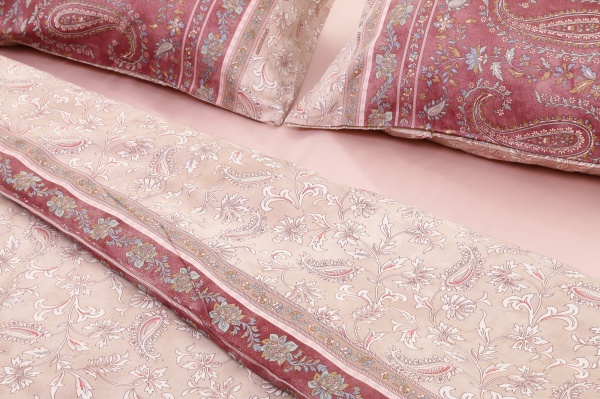 Комплект постільної білизни Como 41 2 рожевий із малюнком Grandfoulard 