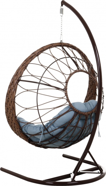 Кресло-кокон Сфера Люкс трио плетение рональд темное дерево