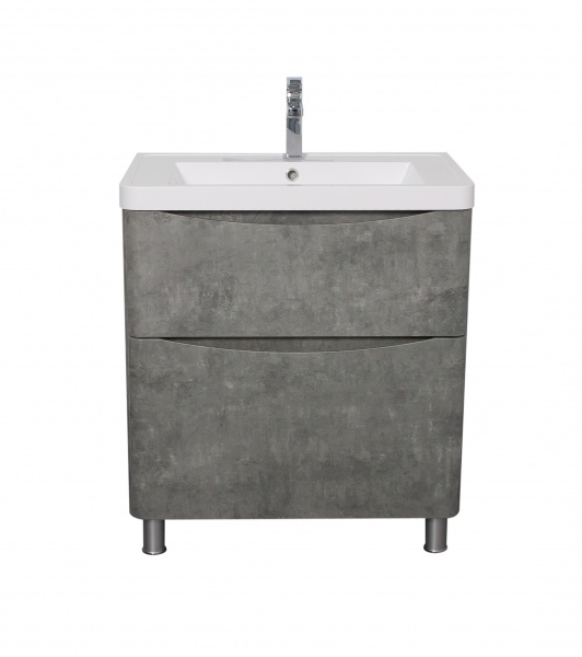 Тумба напольная Aqua Rodos Vista серый мрамор с умывальником Ваr 75 см