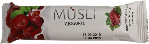 Батончик Tekmar Мюсли в йогурте Малиново брусничный 30гр