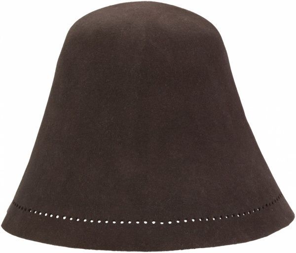 Шапка для сауни HUSST Коричнева №26 із кролячим пухом фарбована