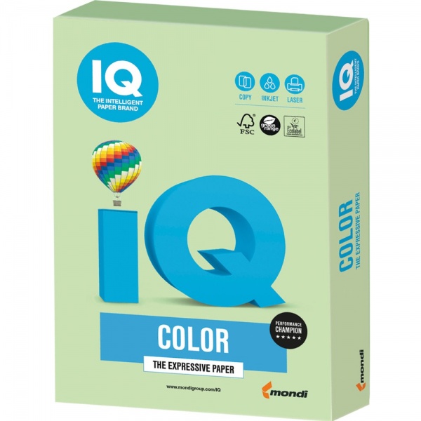 Бумага офисная цветная Maestro A4 80 г/м IQ Color MG28 250 листов зеленый 