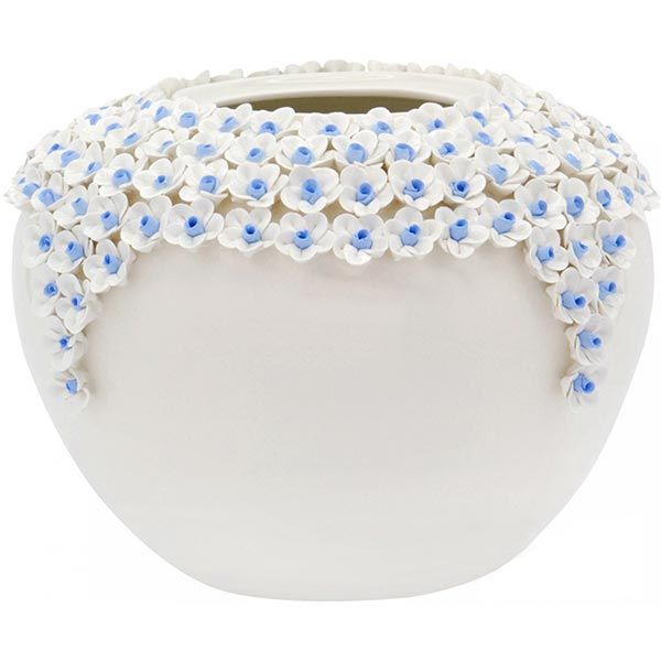 Ваза декоративная Пина белая 22 см