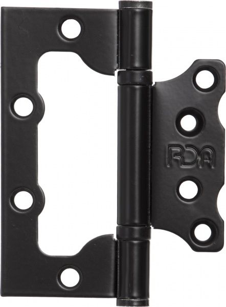 Петля евро RDA 49123 100x39x2.5 мм матовый черный универсальная 2 шт