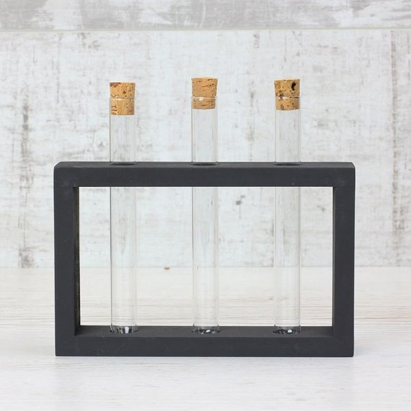 Підставка декоративна Склоприлад із 3 пробірками чорна 300547