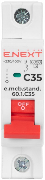 Автоматический выключатель E.NEXT e.mcb.stand.60.1.C40, 1р, 40А, C, 6кА s002112