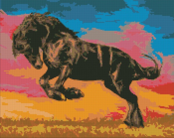 Алмазная мозаика Величественный мустанг 40х50 см Идейка 
