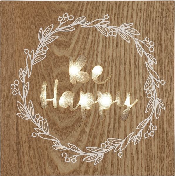 Декор настенный LED Be happy 25x25 см 