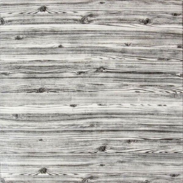 Декоративна наліпка 3D-панель дерево сіре 700x700x5 мм