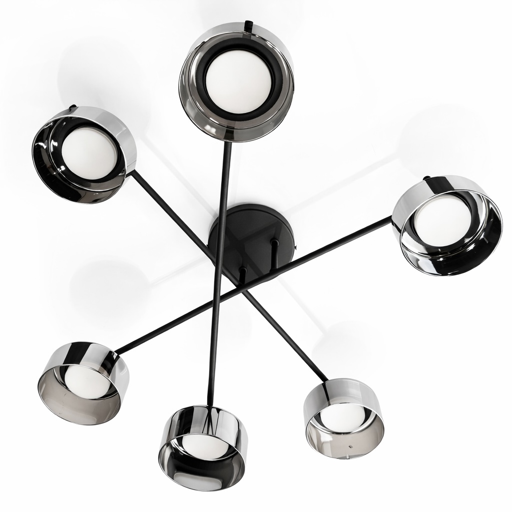 Люстра стельова LIGHT SET DOVIRA 6x12 Вт GX53 чорний/димчатий — фото 1