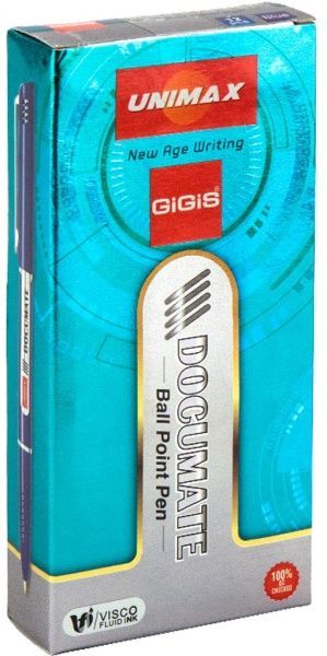 Ручка шариковая Unimax Documate, синяя 