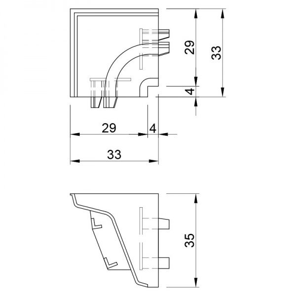 Угол внутренний REHAU Rauwalon 118 96149 33x33x35 мм вишня морена