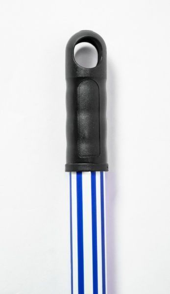 Ручка для швабры универсальное Гривня Петрівна прорезиненная 120см*0,23мм, бело-голубая 