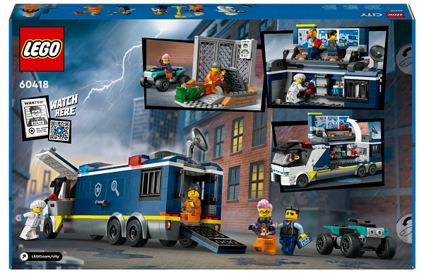 Конструктор LEGO City Передвижная полицейская криминалистическая лаборатория 60418