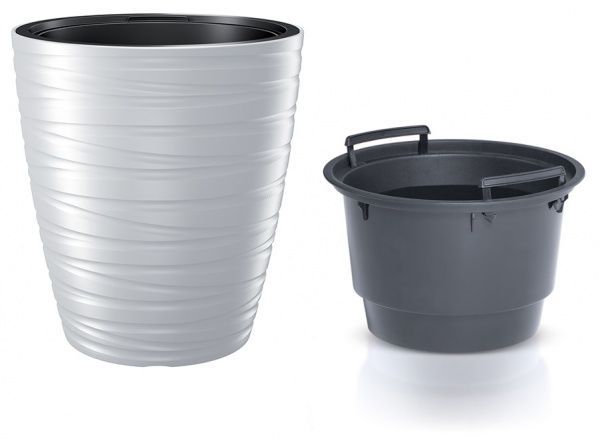 Горшок для цветов Prosperplast MAZE 375х419 мм круглый белый 