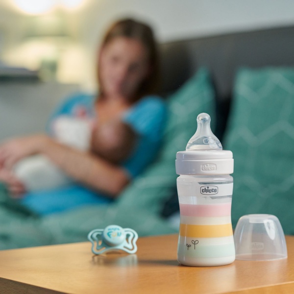 Пляшечка Chicco Well-Being Colors 0м+ 150 мл рожева (28611.11)