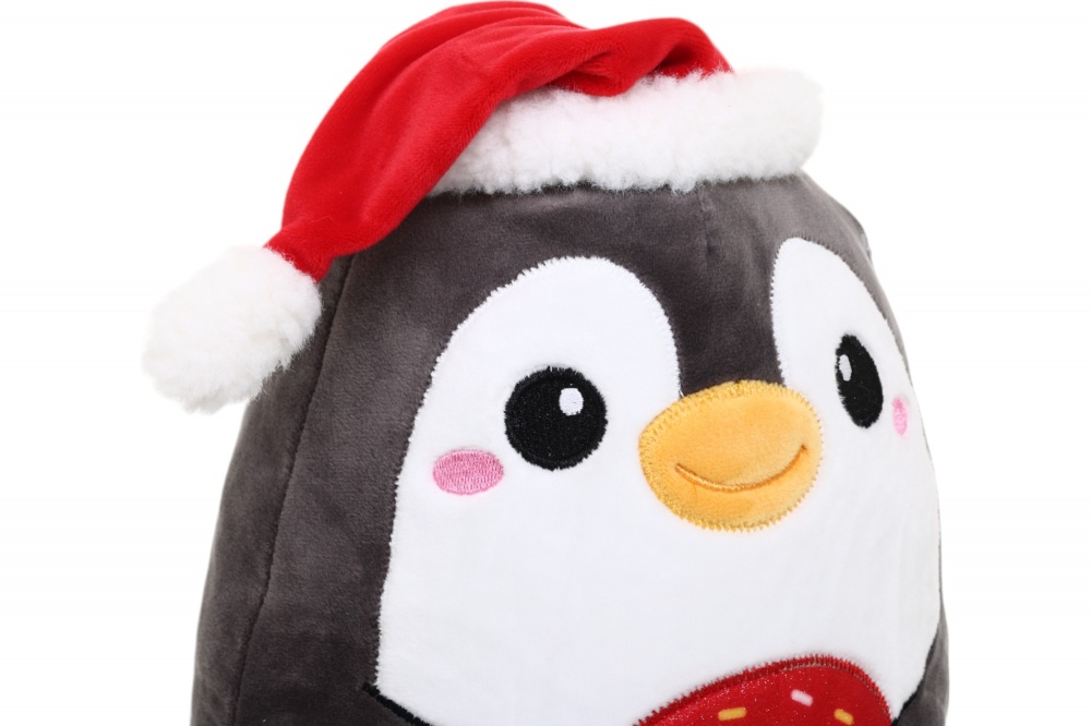 М'яка іграшка Luna Kids Різдв'яна Пінгвін 25 см сірий DT240589