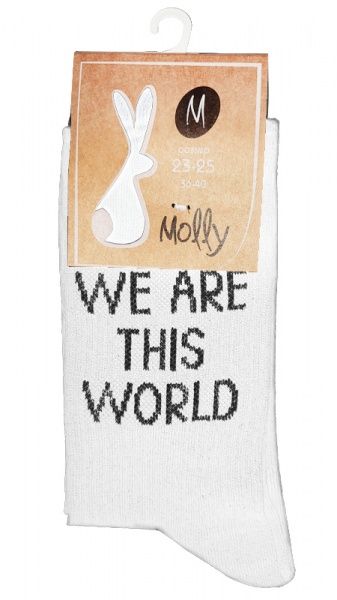 Шкарпетки жіночі Молли WE ARE THIS WORLD р. 23-25 білий 1 пар 