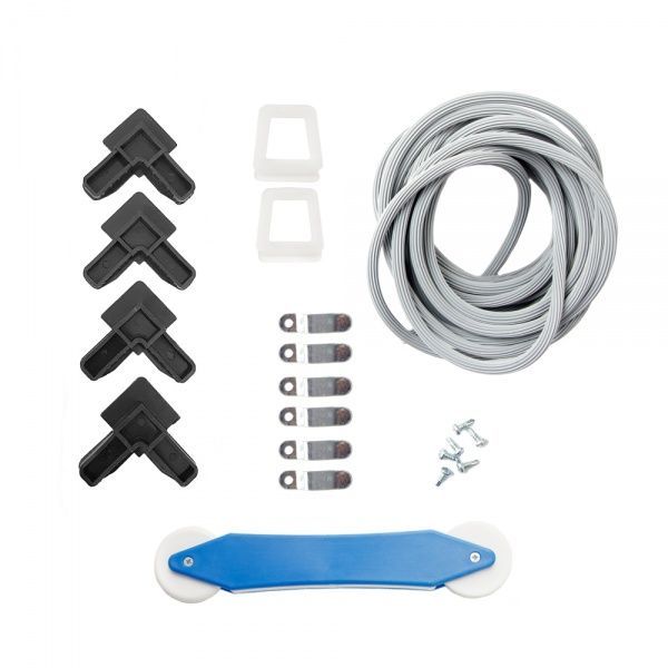 Сетка москитная на окна / на балкон сборная Vektor вставная 750х1500 мм антрацит