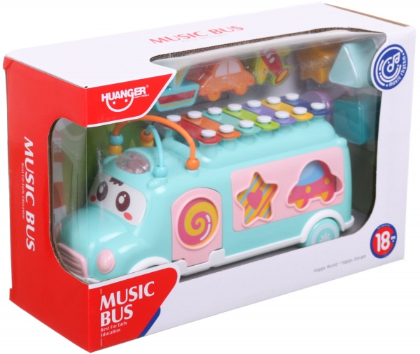 Іграшка музична-сортер Hang Wing Автобус 25х15 см HW19002578