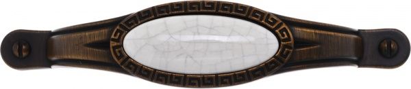 Меблева ручка DF 65 G4A/12 96 мм білий/антична бронза DC