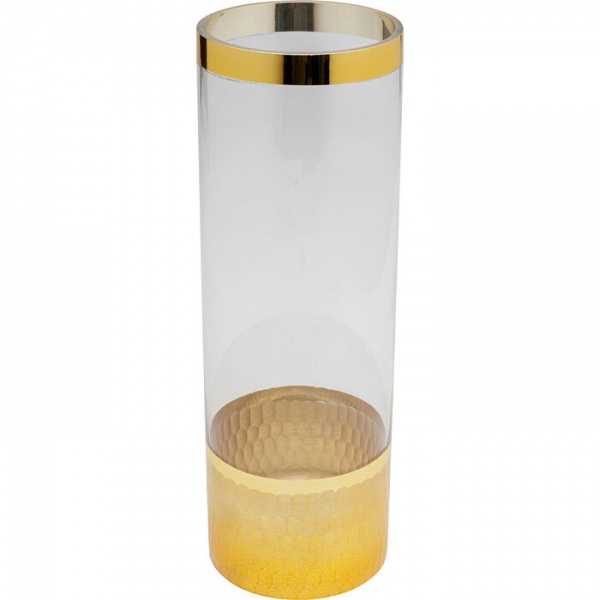 Ваза KARE Design Golden Flow 30 см прозора 