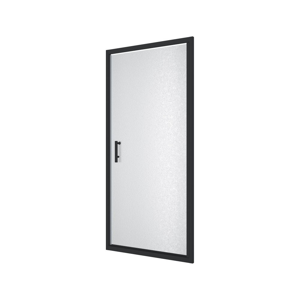 Душевые двери Koller Pool NS90GB NEON односекц. распашная Black 900x1900 мм стекло grape