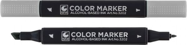 Маркер художественный STA 3202 двусторонний 0.7 / 1-7 мм STA3202-CG3 холодный серый 3 