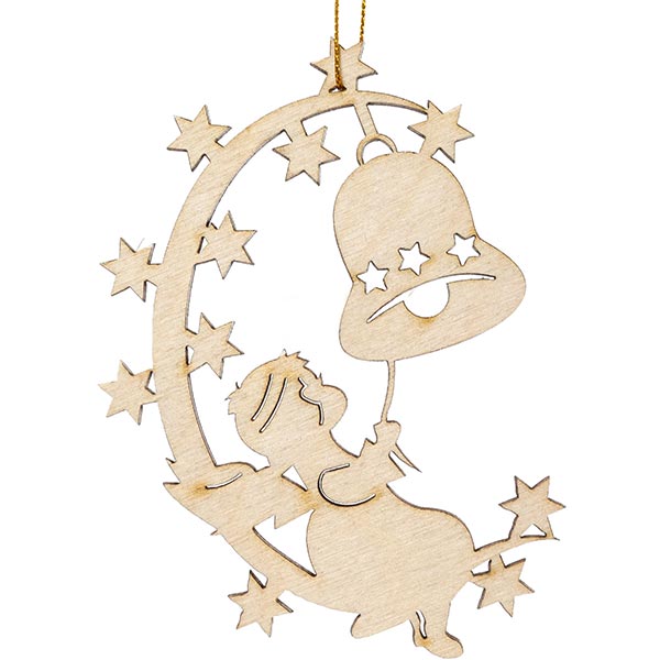 Украшение новогоднее Ангел с колокольчиком 9103