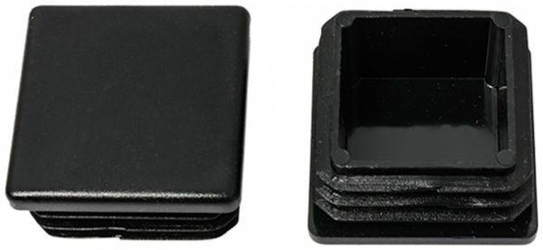 Заглушка квадратная черная 15х15 мм 4 шт.